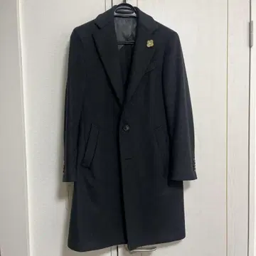 LARDINI 다크 그레이 체스터 코트