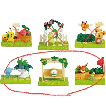 3종 세트 포켓몬 리멘트 포켓몬 가든 나뭇잎 사이로 비치는 햇살 오후