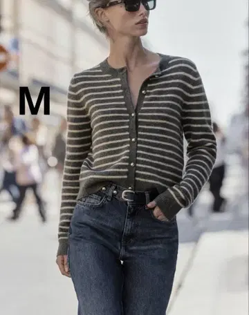 ZARA 자라 스트라이프 패턴 니트 가디건 새상품, 미사용