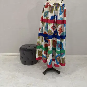 꽃무늬 멀티 컬러 롱 스커트 ZARA