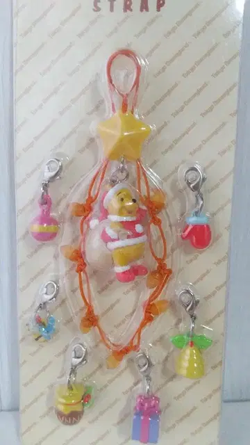 푸우 스트랩 마스코트 크리스마스 산타 디즈니랜드