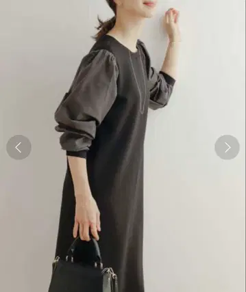 볼륨 슬리브 도킹 원피스 도어즈