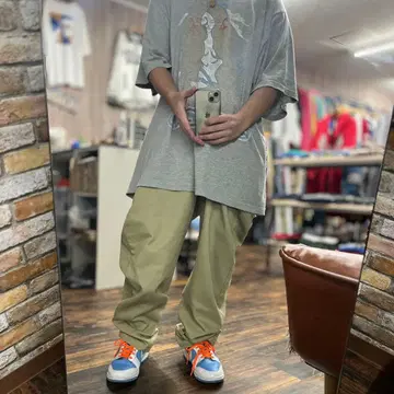 Dickies W44L30 구제 의류 아메카 워크 팬츠 작은 얼룩 있음