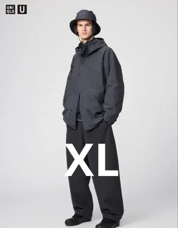유니클로 U 브러쉬드 맨투맨 와이드 팬츠 L 다크 그레이 UNIQLO
