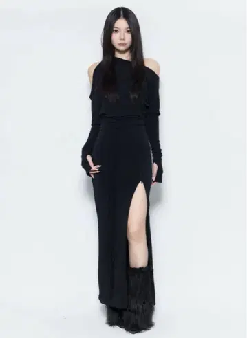 theredthread S asymmetry tuck dress