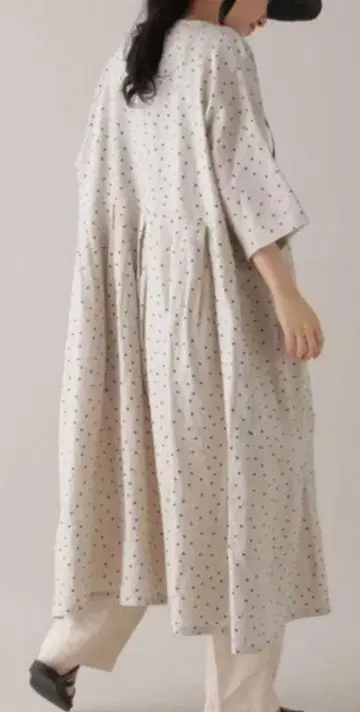 natural by CLIP 린넨 100% 도트 무늬 원피스