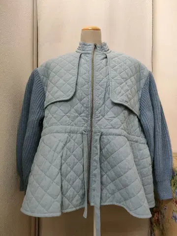 코엘 블루 퀼팅 자켓
