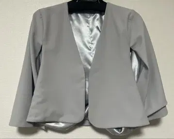결혼식 포멀 케이프 자켓 그레이