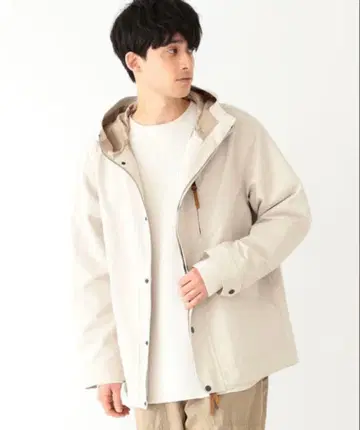 BEAMS 베이지 마운틴 후드티