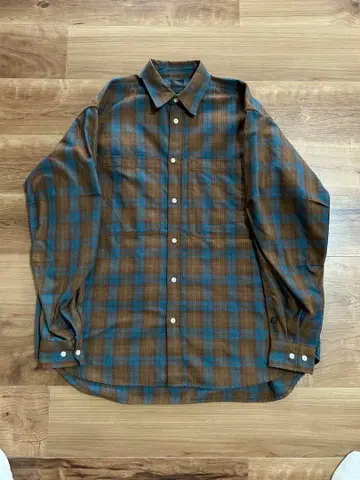 Daiwa 체크 무늬 긴팔 셔츠 M