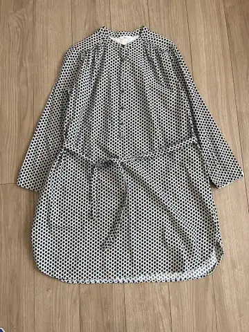 Niko and 코듀로이 원피스 넉넉한 롱 면 100 꽃무늬 도트