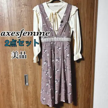 axes femme 플라워 프린트 원피스 2세트