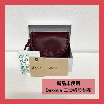 새상품 Dakota 포포라리타 접이식 지갑 와인 레드 여성용 소가죽