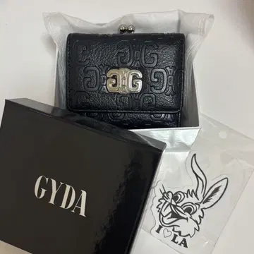 GYDA 제이 W212 EMBOSS 금 장식 미니 지갑