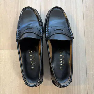 HARUTA 블랙 로퍼 304 22.5cm