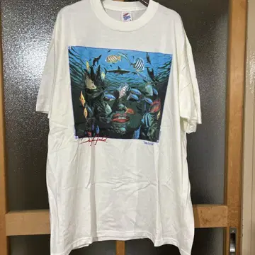 90s DOUG AULD 마릴린 먼로 아트 티셔츠 착시