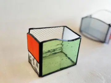 card case2 레어 앤티크 유리제 명함지갑 물결 모양 디자인