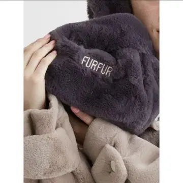 FURFUR 퍼 백 차콜 그레이