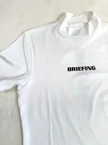 BRIEFING 화이트 셔츠 로고 남성용 S [미사용]