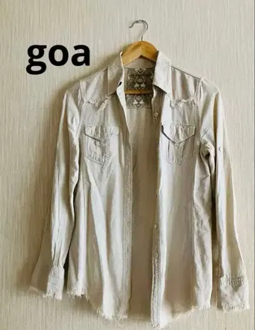 00s archive goa 고아 긴팔 셔츠 여성용 M 구제 의류 Y2K