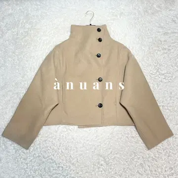 24년 새상품급 anuans 스탠드넥 리버 숏코트 베이지