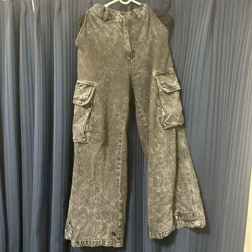 블랙 데님 팬츠