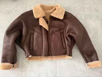 SLY HOT SAUCE 브라운 무스탕 코트