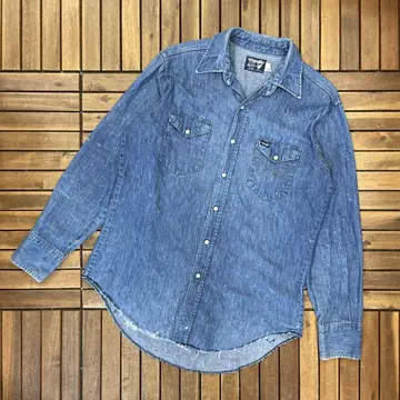 80s Wrangler 랭글러 기무라 타쿠야 착용 데님 웨스턴 셔츠