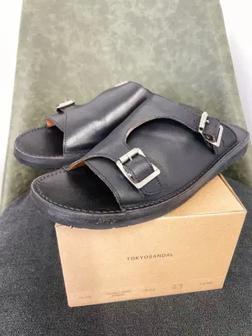 TOKYO SANDAL us10 블랙 더블 몽크 샌들