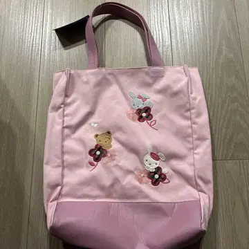 택 포함 파밀리아 토트백 핑크