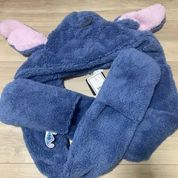 스티치 팬캡 머플러 디즈니