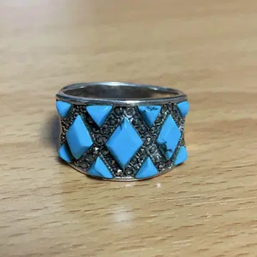 실버 925 터콰이즈 마카사이트 반지