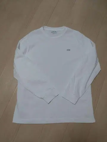LACOSTE 화이트 긴팔 티셔츠 US XL