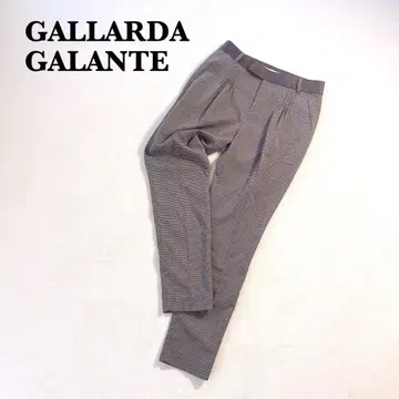 개럴개런트 체크 무늬 턱 팬츠 0 브라운 오피스