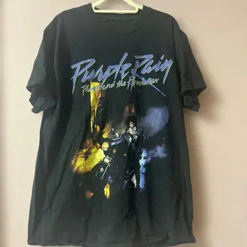 Purple Rain 티셔츠 M 사이즈 블랙