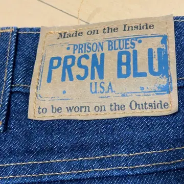 다크 네이비 프리즌 블루스 워크 청바지 데님 USA W36
