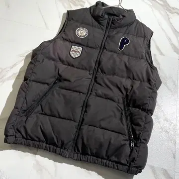 구하기 어려움 파파스 플러스 다운 베스트 와펜 남성용 M 사이즈 블랙
