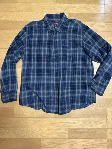 COVINGTON 플란넬 셔츠 L 네이비 계열 체크