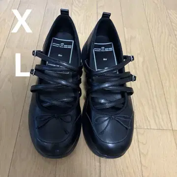 미사용 GU 블랙 멜리 제인 스트랩 포함