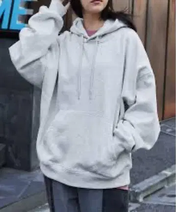헤비 웨이트 빅 실루엣 풀오버 후드티