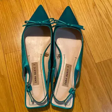 ZARA 새틴 뮬 38
