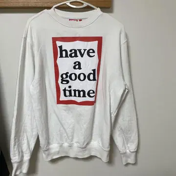 have a good time 화이트 맨투맨 S