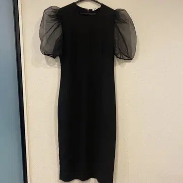 ZARA 퍼프 슬리브 원피스 S 블랙 드레스