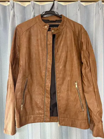 ZARA MAN 브라운 가죽 자켓