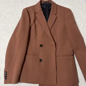 HARE 브라운 더블 브레스트 테일러드 자켓 SMALL