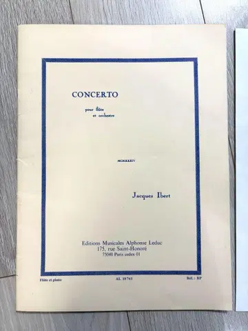 Ibert, Jacques CONCERTO 플루트 협주곡