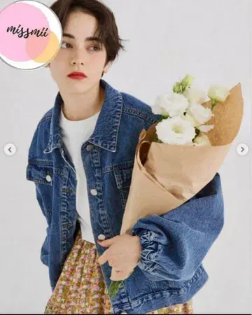 새상품급 사만사 모스모스 케미컬 워시 데님 G 블루