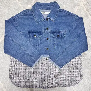 ZARA 데님 트위드 자켓