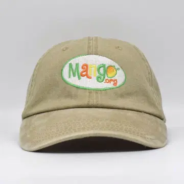 Mango.org 망고 기업 자수 캡 베이지 구제 의류 후르츠