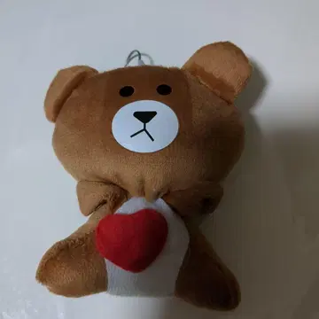 곰 하트 키링